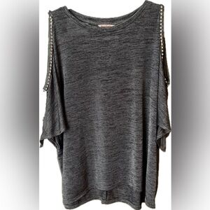 Juicy Coulture Rhinestone Cold Shoulder Top